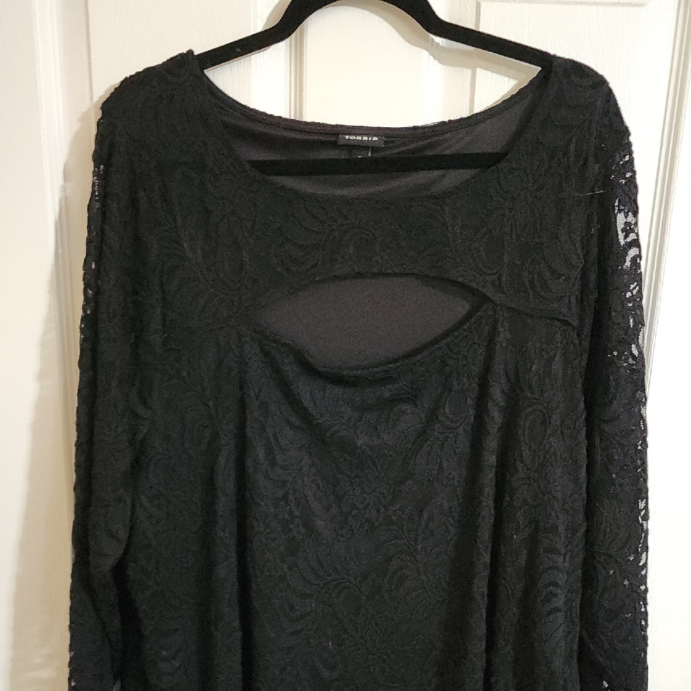 Torrid Black Lace Blouse